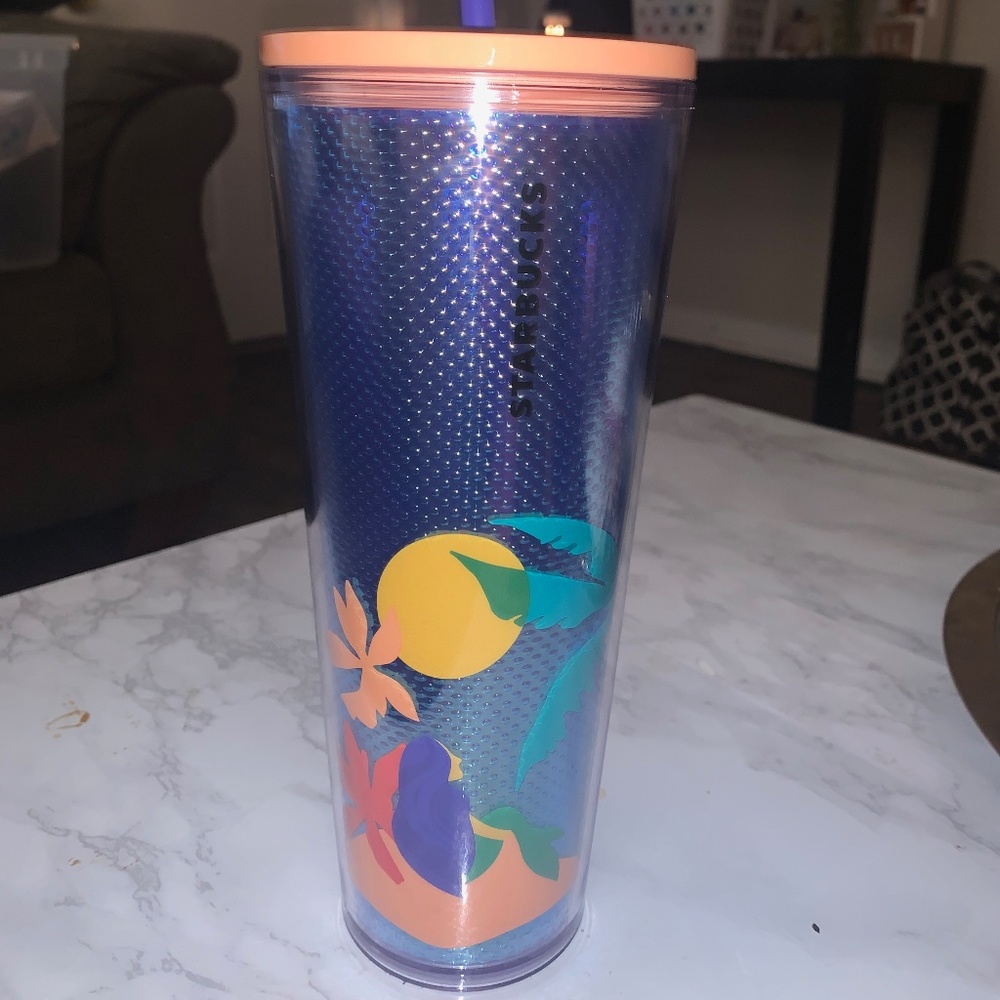 Starbucks Cobalt Blue Mermaid Tumbler Rare